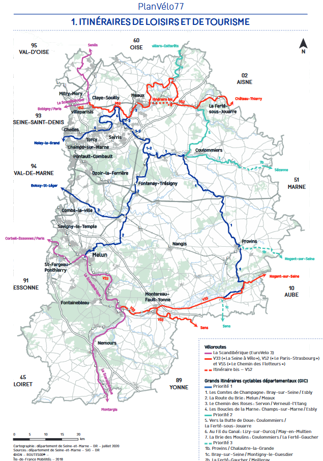 Carte du PlanVélo77