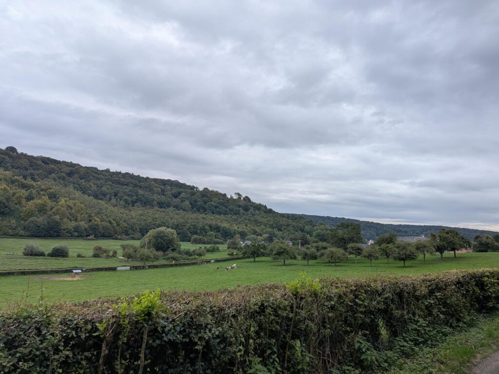 Paysage de campagne ciel gris